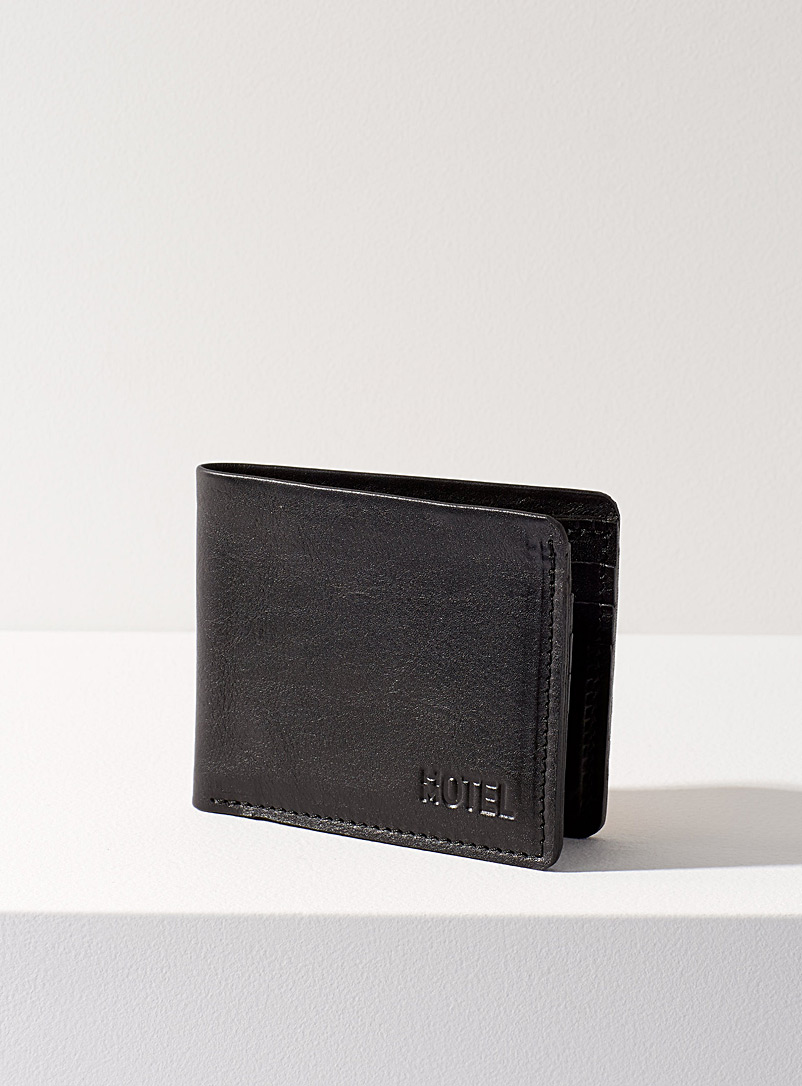 HOTELMOTEL: Le portefeuille cuir minimaliste Noir