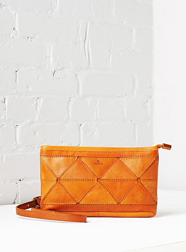 Uppdoo Chocolate/Espresso Origami clutch