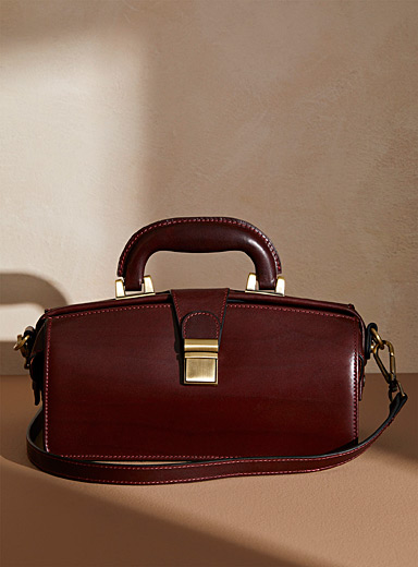 Uppdoo Light Brown Apex structured handbag
