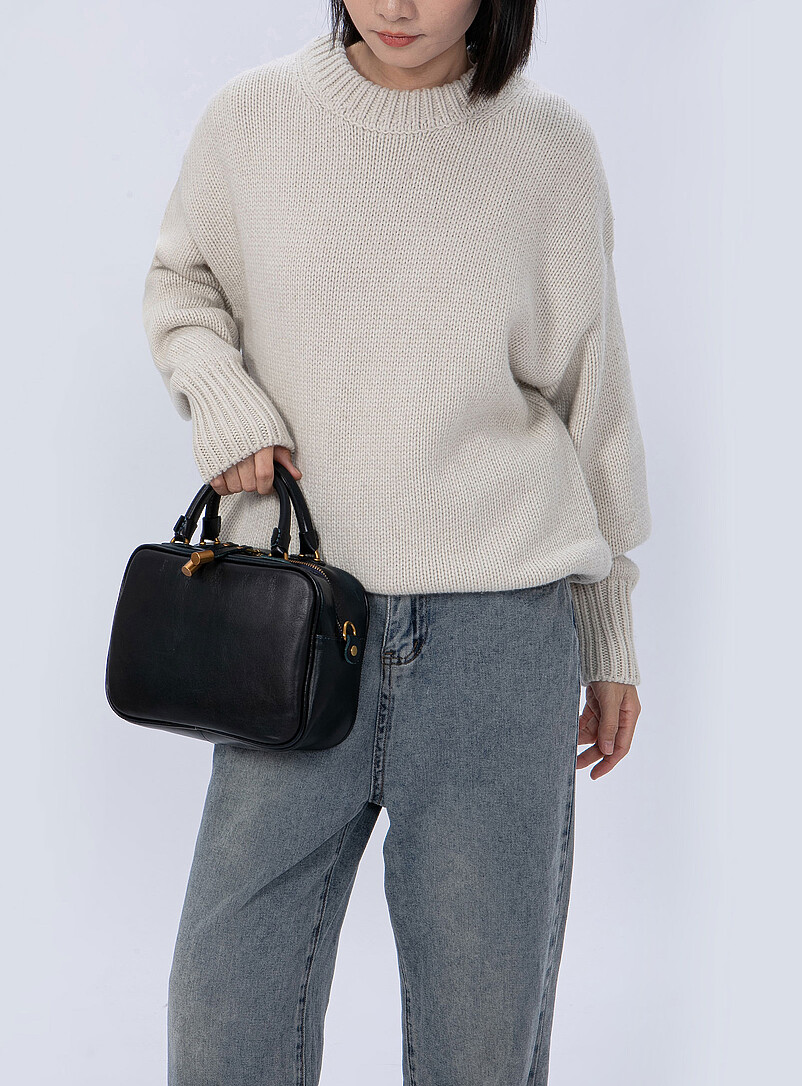 Uppdoo Brown Bento sleek leather bag