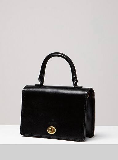Uppdoo Light Brown Minimalist Turn-loc closure handbag