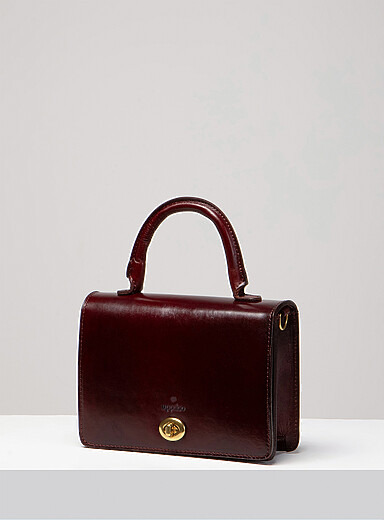 Uppdoo Light Brown Minimalist Turn-loc closure handbag