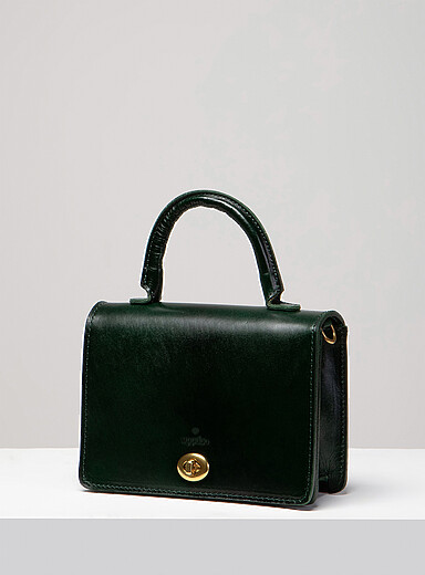 Uppdoo Light Brown Minimalist Turn-loc closure handbag