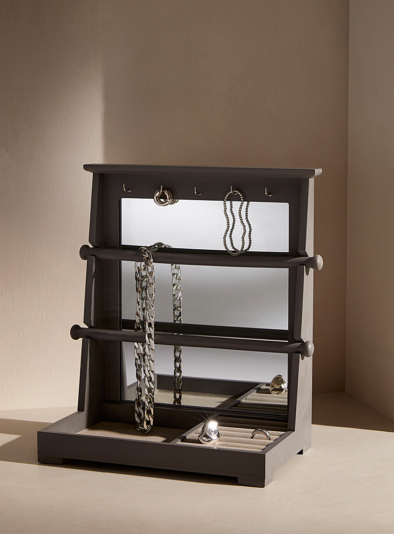 Simons Maison Grey Jewellery display rack with built-in mirror