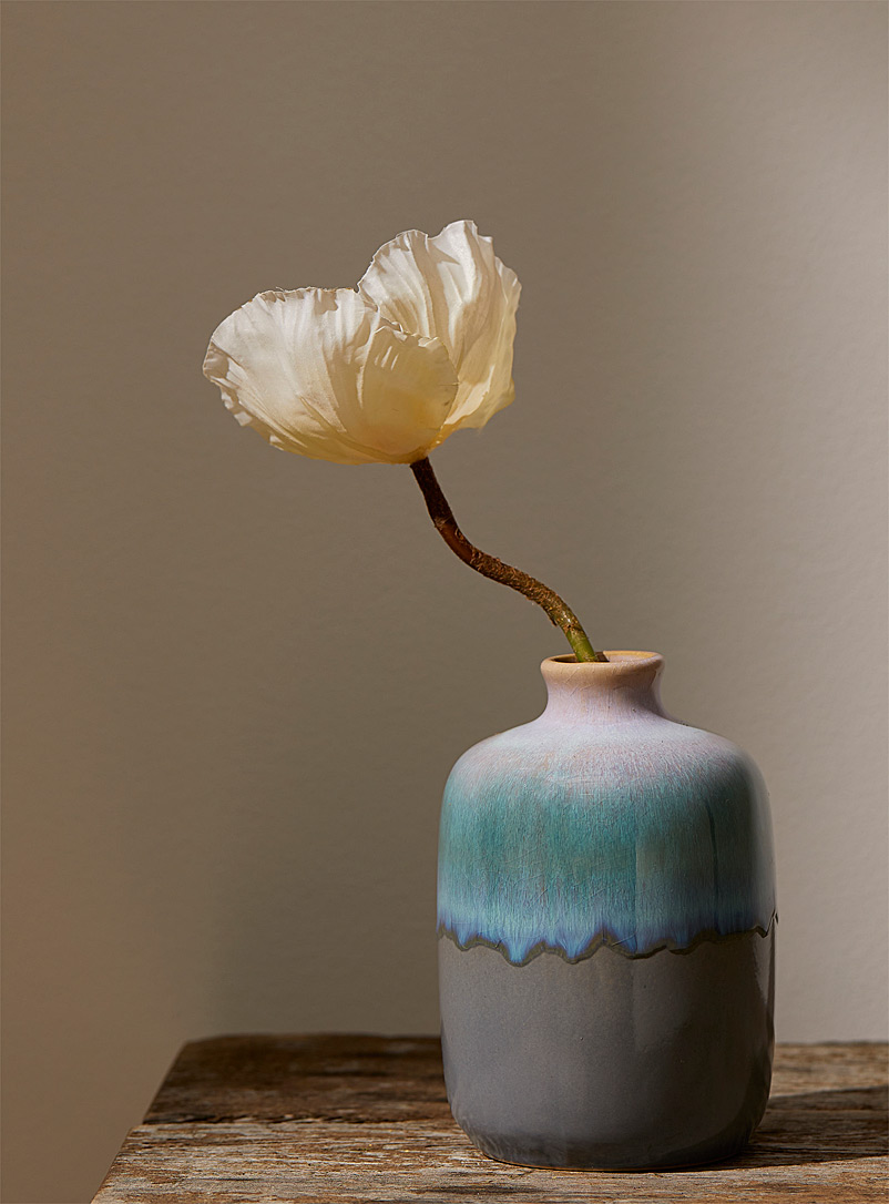 Simons Maison Slate Blue Glazed ombre vase