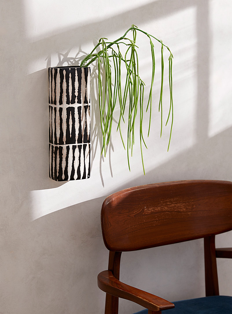 Simons Maison Black and White Zebra wall vase