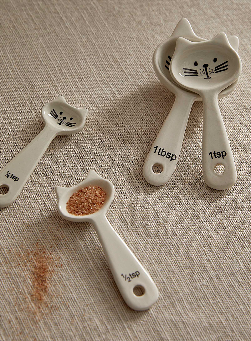 Simons Maison White Cat measuring spoons Set of 4