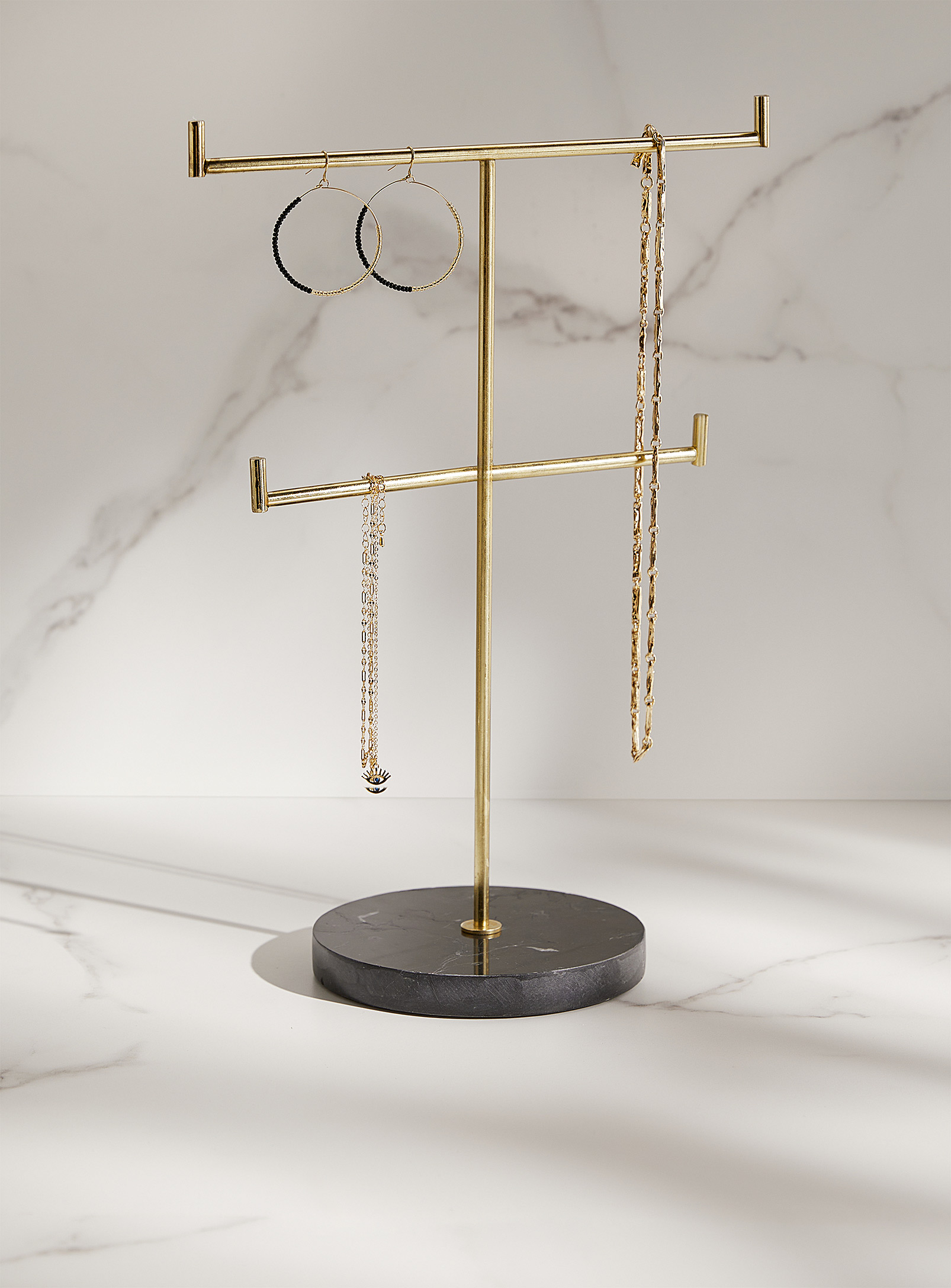 Simons Maison - Gold and marble jewellery display rack