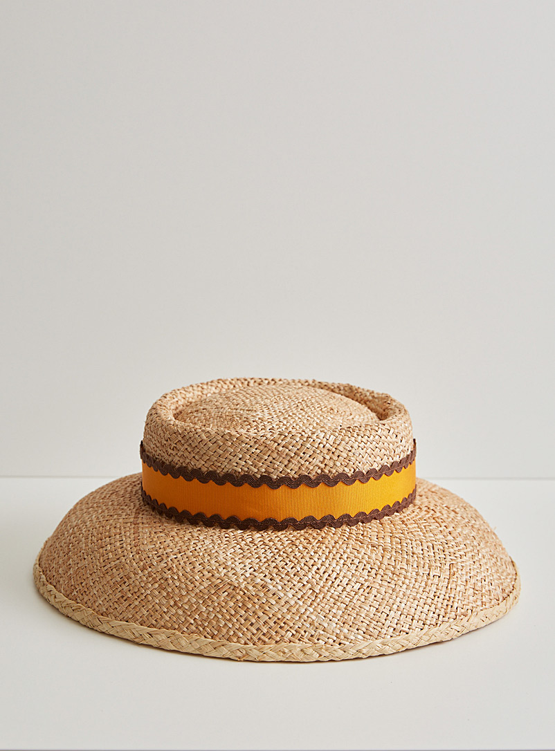 Heirloom Hats Orange Marigold straw hat