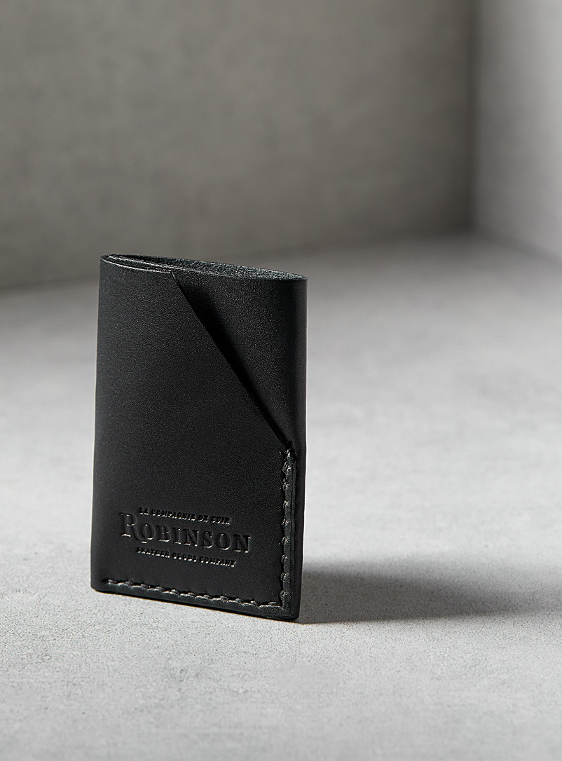 La Compagnie Robinson: Le portefeuille mince minimaliste Noir