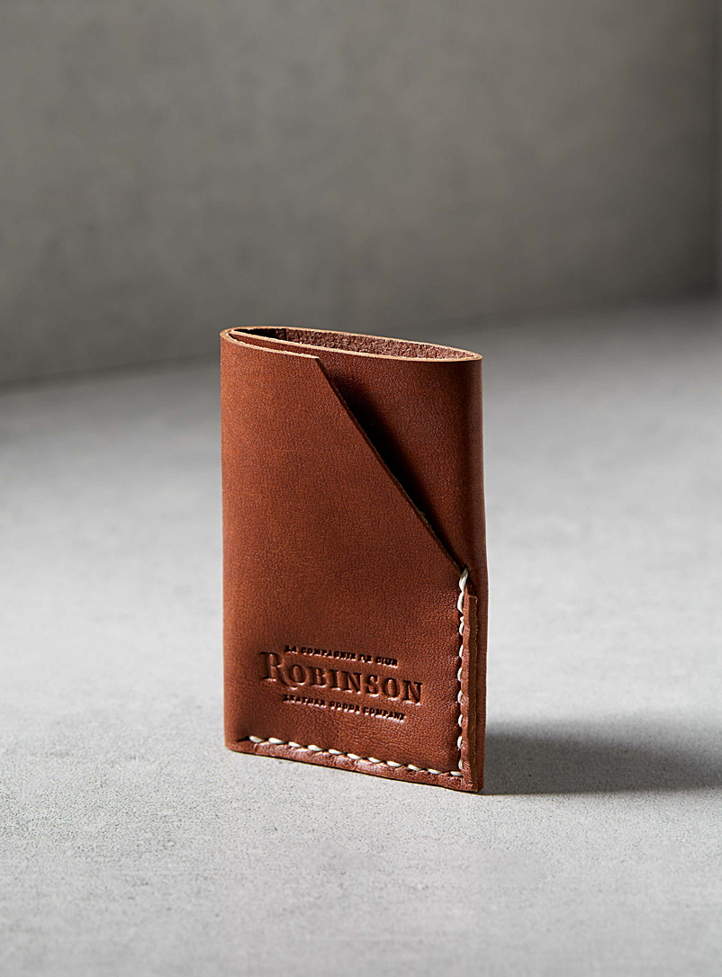 La Compagnie Robinson Brown Minimalist slim wallet