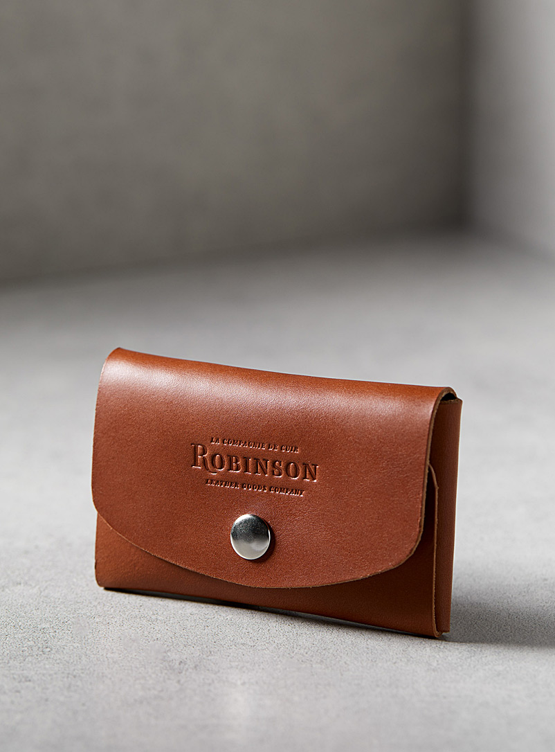 La Compagnie Robinson: Le porte-cartes minimaliste cuir Brun