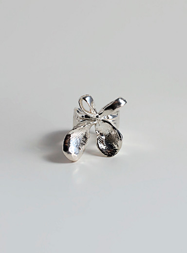 ORA-C: La bague manchette en argent sterling Finger Bow Argent