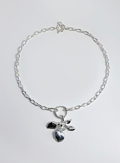 ORA-C: La cha&icirc;ne m&eacute;daillon en argent sterling Oleander Argent