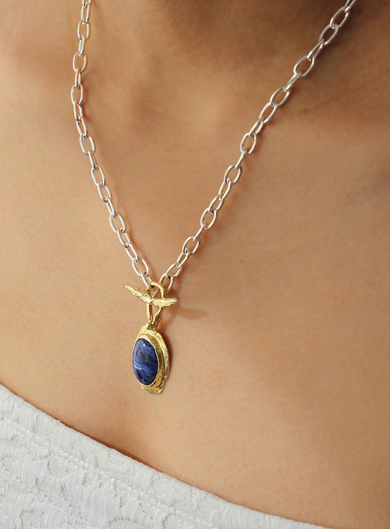 ORA-C Blue L'Oeil de Tauri necklace for women