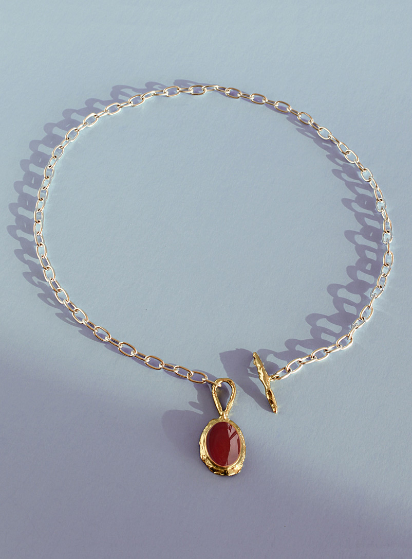 ORA-C Red L'Oeil de Tauri necklace for women