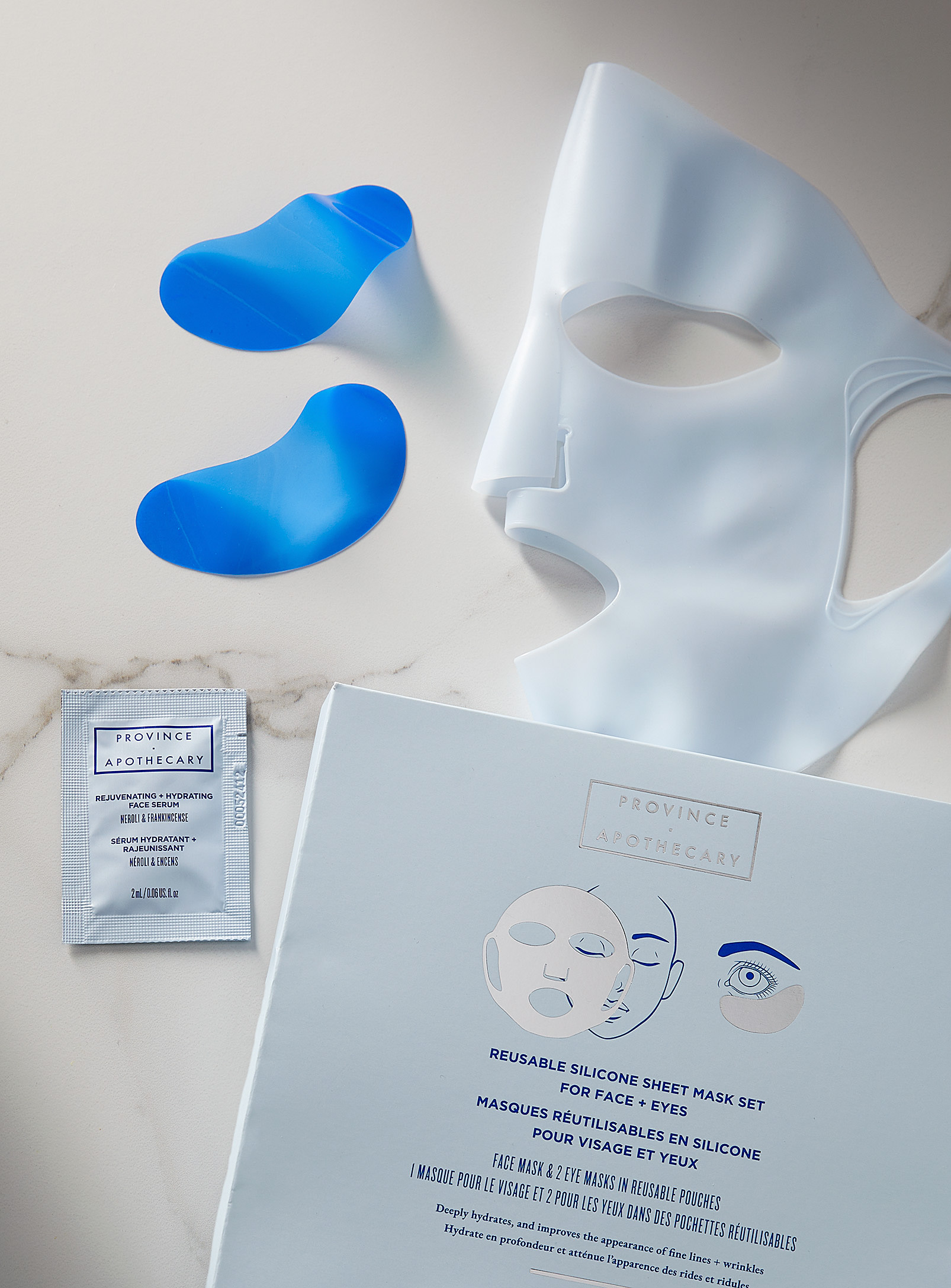 Province Apothecary - L'ensemble de masques en silicone réutilisables Visage et yeux