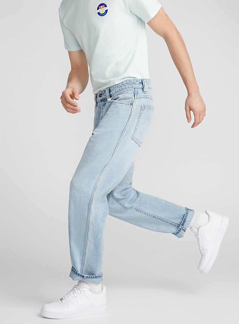 light blue jeans straight mens