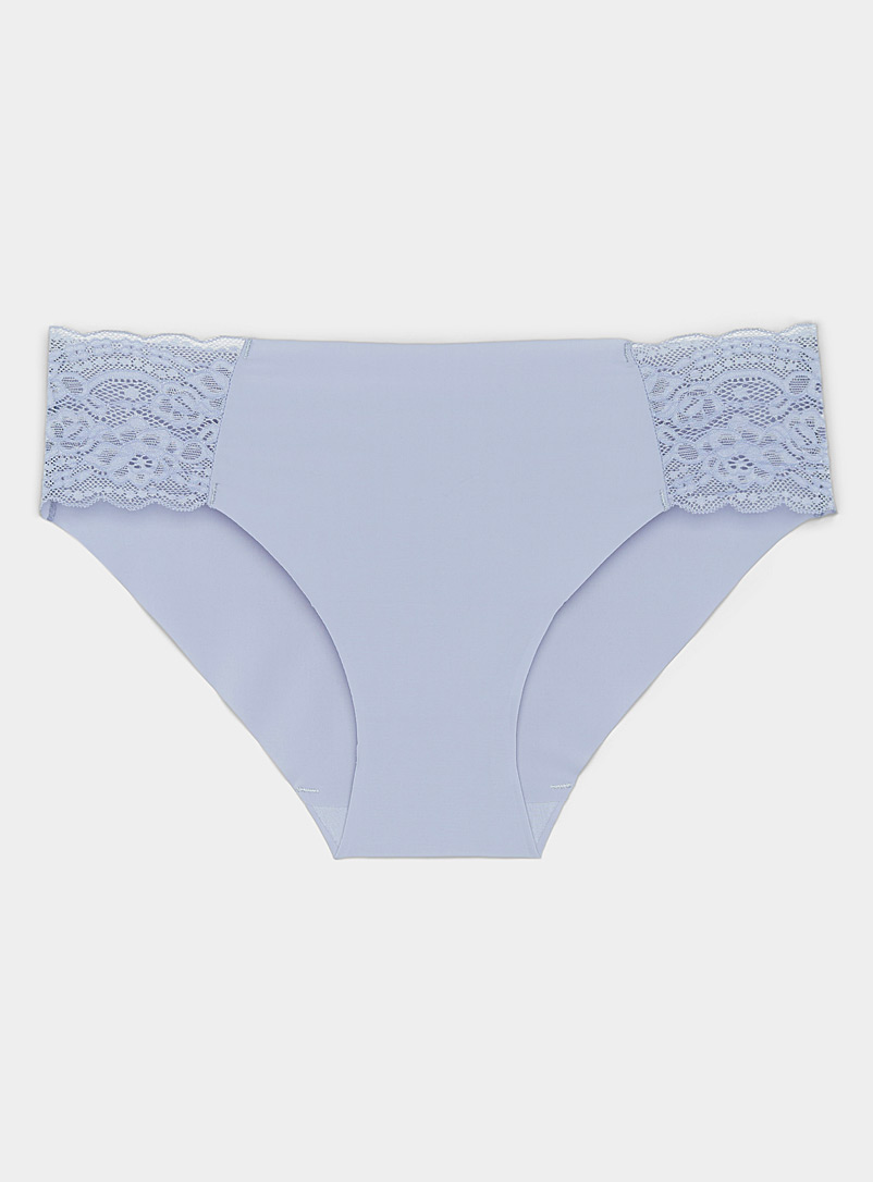 Miiyu Blue Lace accent microfibre hipster for women