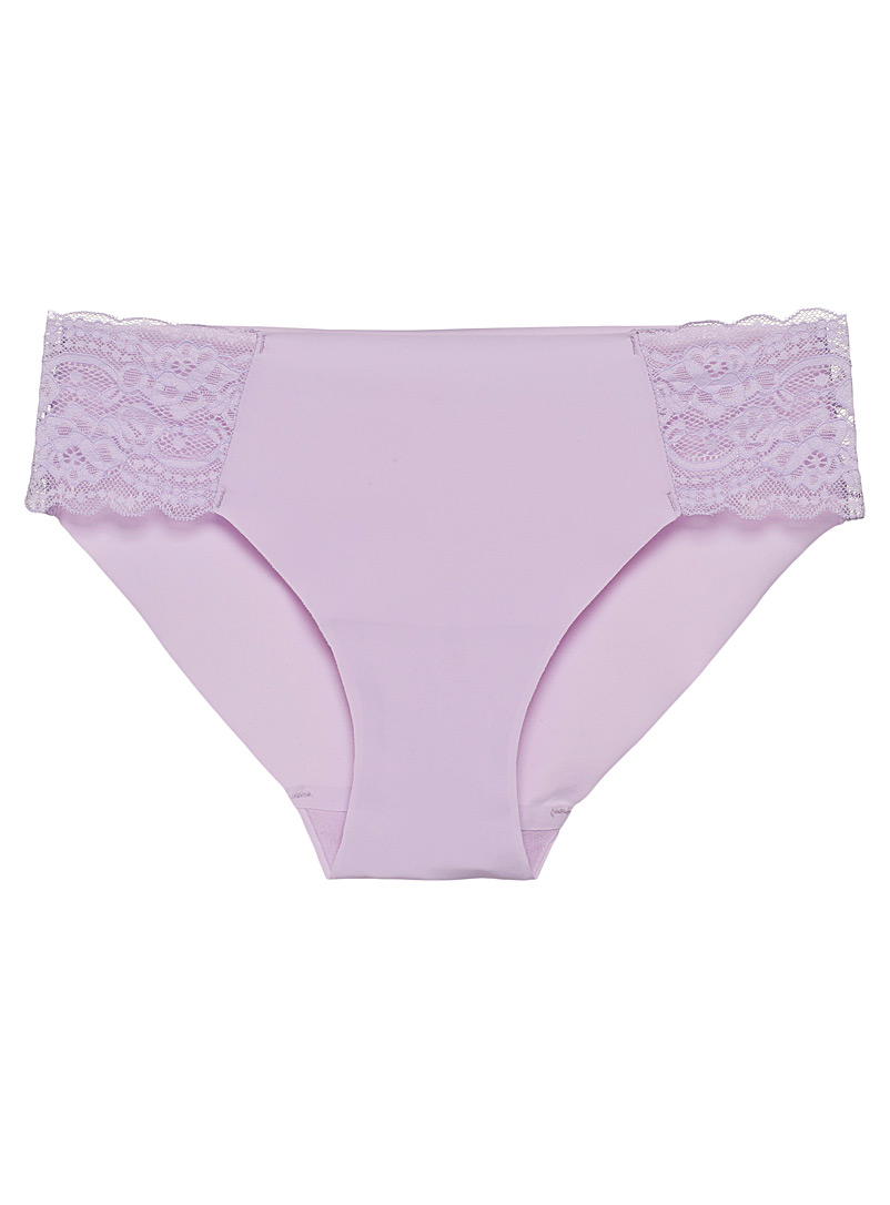 Miiyu Pink Lace accent microfibre hipster for women