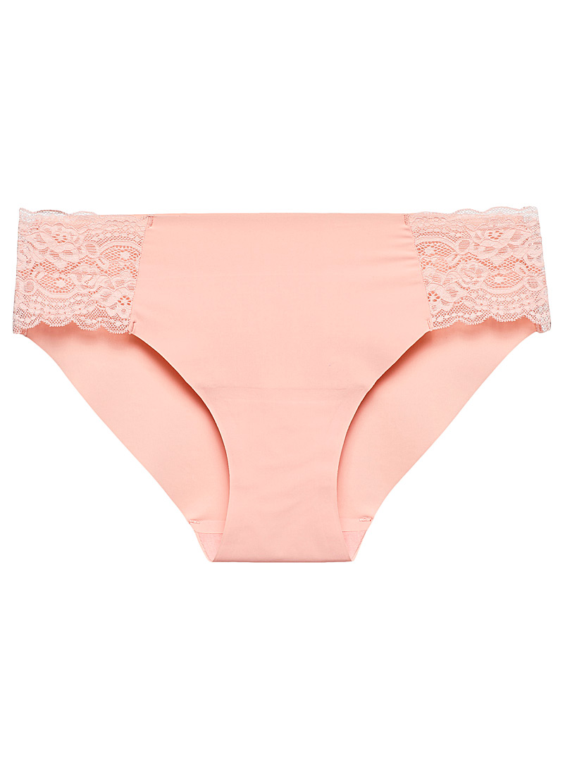 Miiyu Pink Lace accent microfibre hipster for women