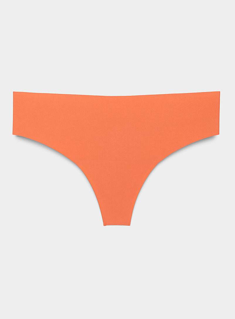 Miiyu Tangerine Colourful microfibre thong for women