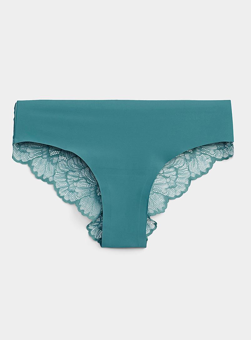 Miiyu Kelly Green Colourful microfibre Brazilian panty for women