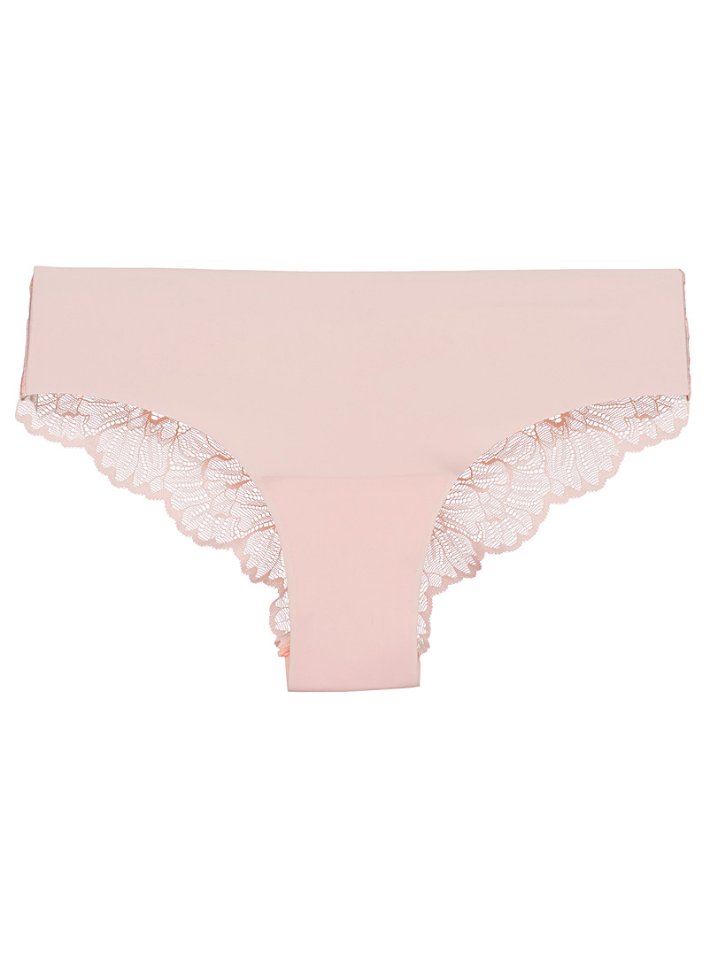 Miiyu Pink Colourful microfibre Brazilian panty for women