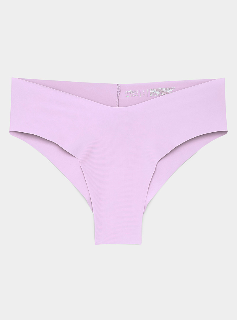 Miiyu Lilacs Laser-cut Brazilian panty for women
