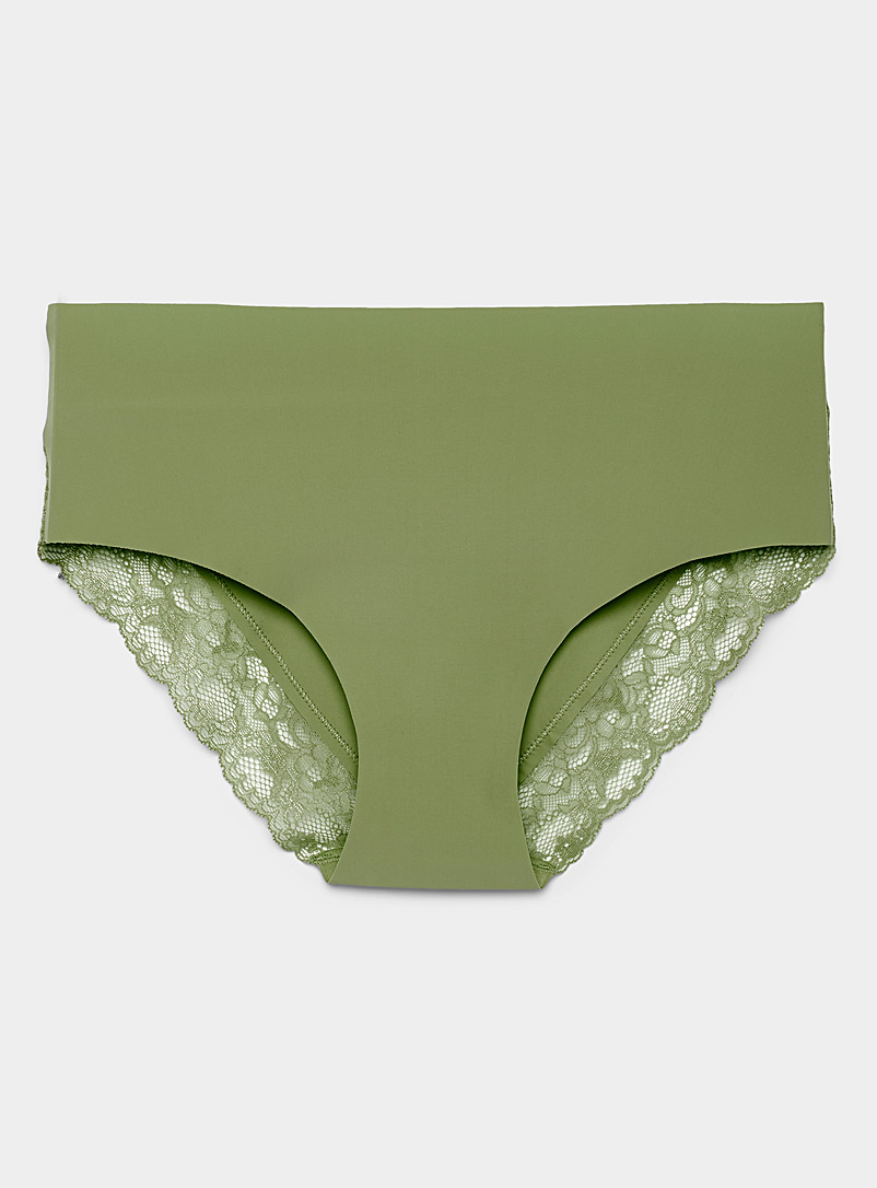 Lace-trim high-waist panty, Miiyu, Shop High-Waist Panties Online