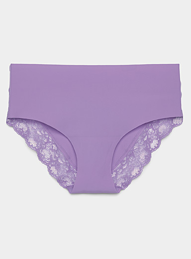 Recycled nylon high-waisted laser-cut panty