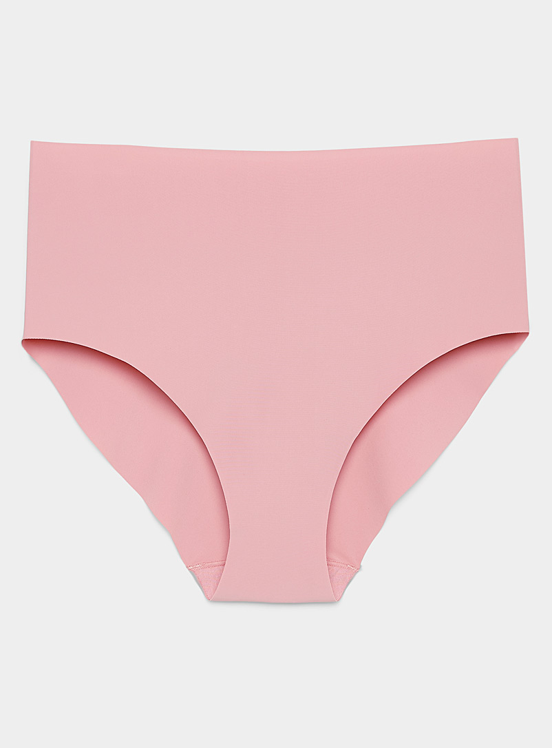Miiyu Pink Recycled nylon high-waisted laser-cut panty for women