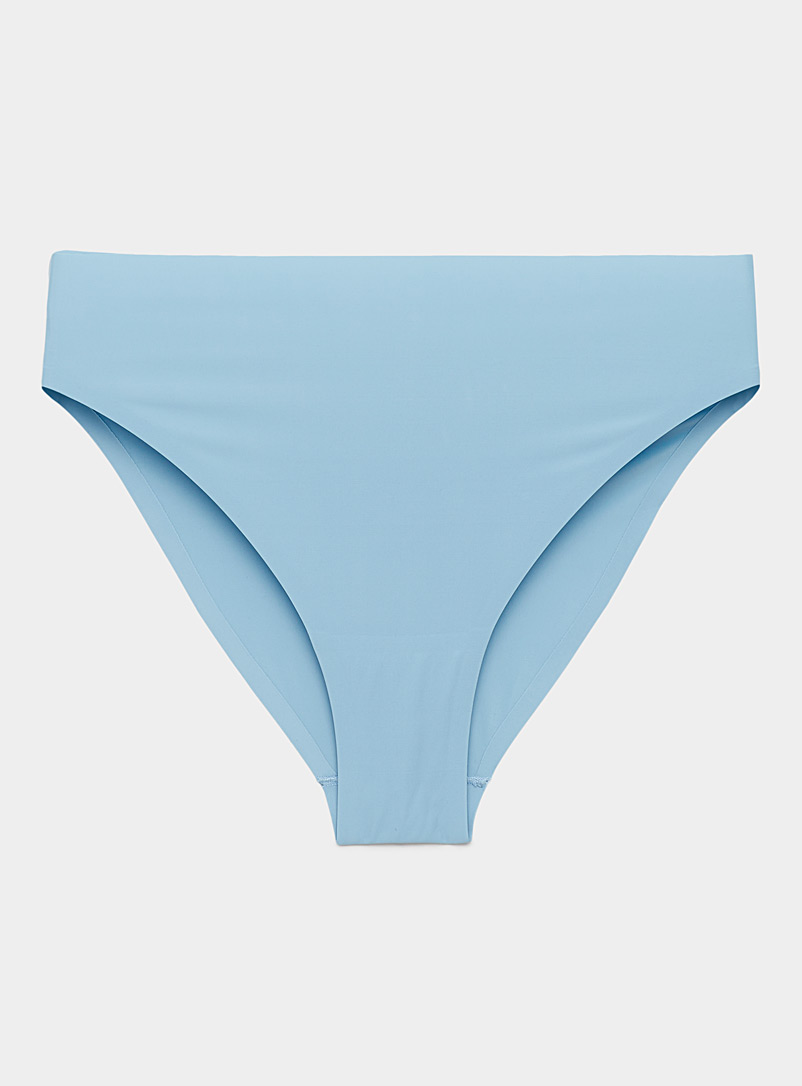 Miiyu: Le bikini échancré coupé laser Bleu pâle-bleu poudre pour femme