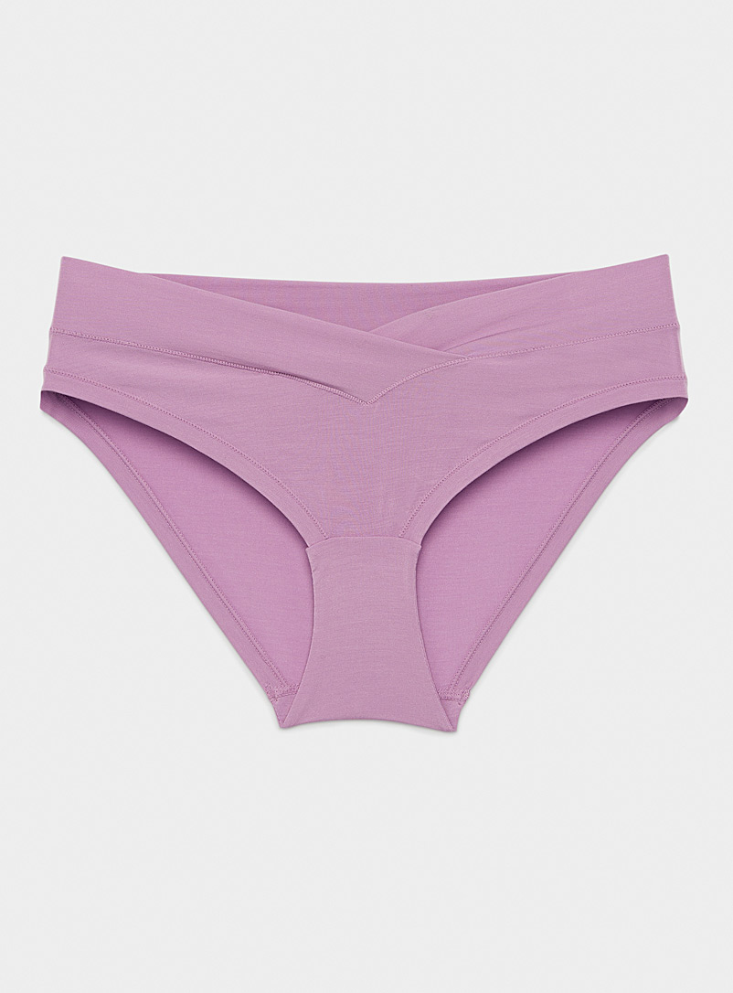 Miiyu Mauve V-waist modal bikini panty for women