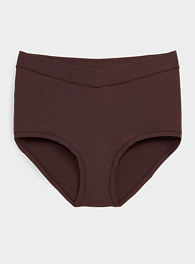 Miiyu: La classique taille haute V extensible Modal TENCEL<sup><small>MC</small></sup> Chocolat - Espresso pour femme