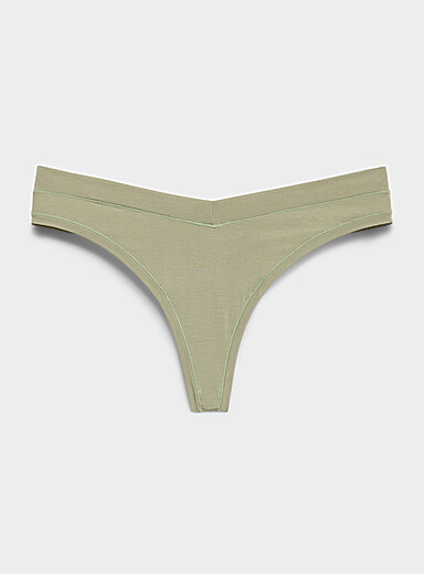 Miiyu: Le tanga taille V extensible Modal TENCEL<sup><small>MC</small></sup> Vert pour femme