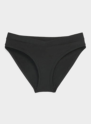 Stretch V-waist high-cut bikini panty TENCEL&trade; modal