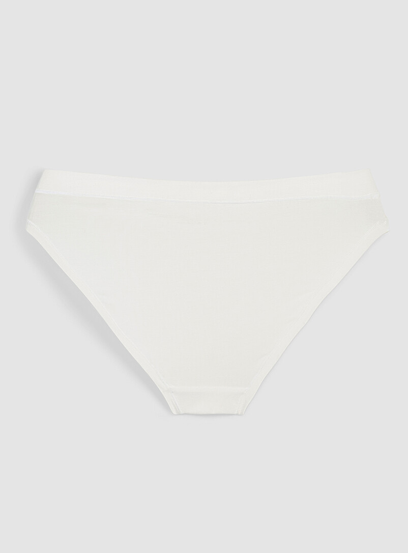 Miiyu Black Stretch V-waist high-cut bikini panty TENCEL&trade; modal for women
