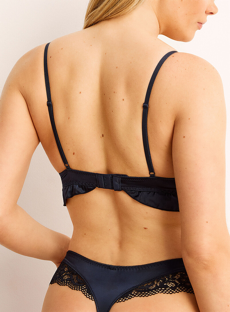 Lace accents satiny bralette product image 3