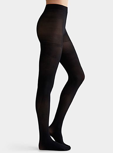 Simons Black 3D microfibre control-top tights 50 denier - Semi-opaque for women