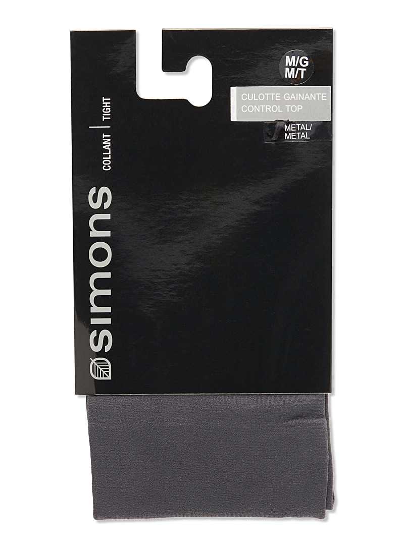 Simons Brown 3D microfibre control-top tights for women