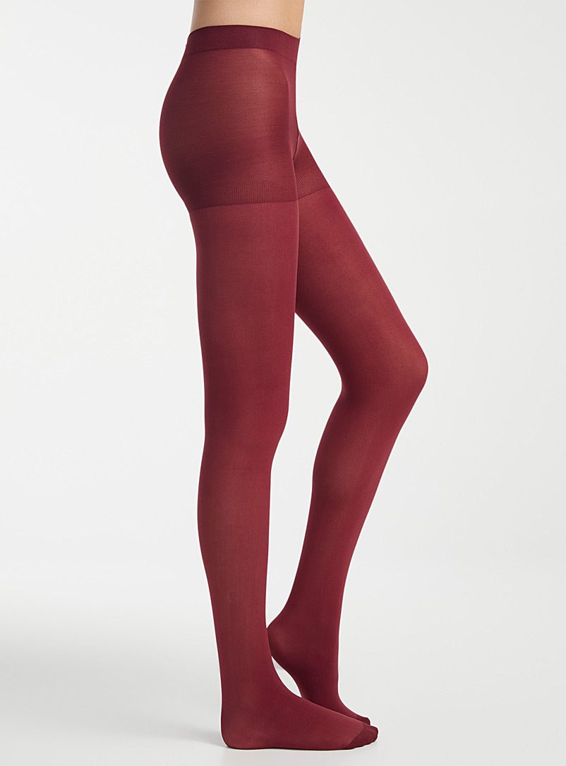 Simons Ruby Red Built-in support microfibre tights for women