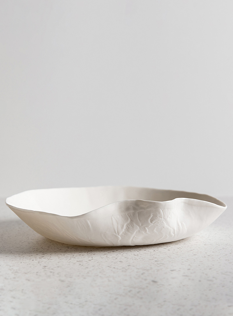 Atelier Marie-Hélène Robillard White Peony salad bowl