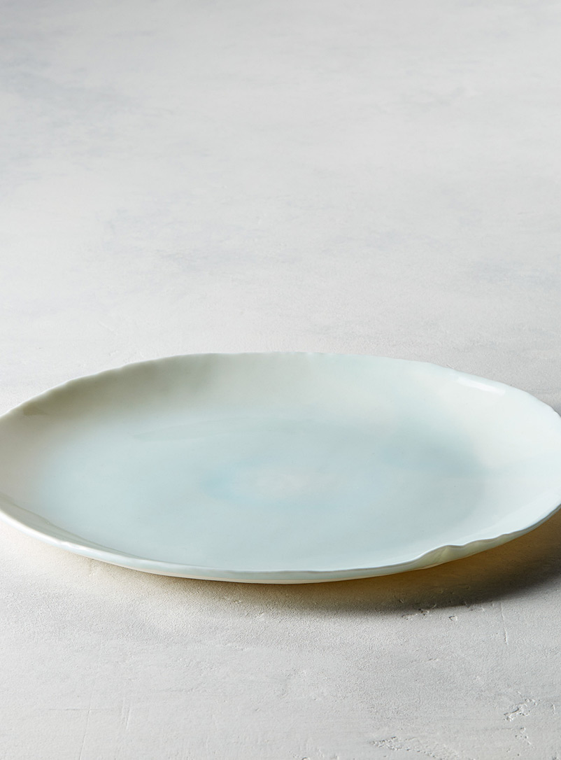 Atelier Marie-Hélène Robillard: Le plat à repas ondulations Bleu
