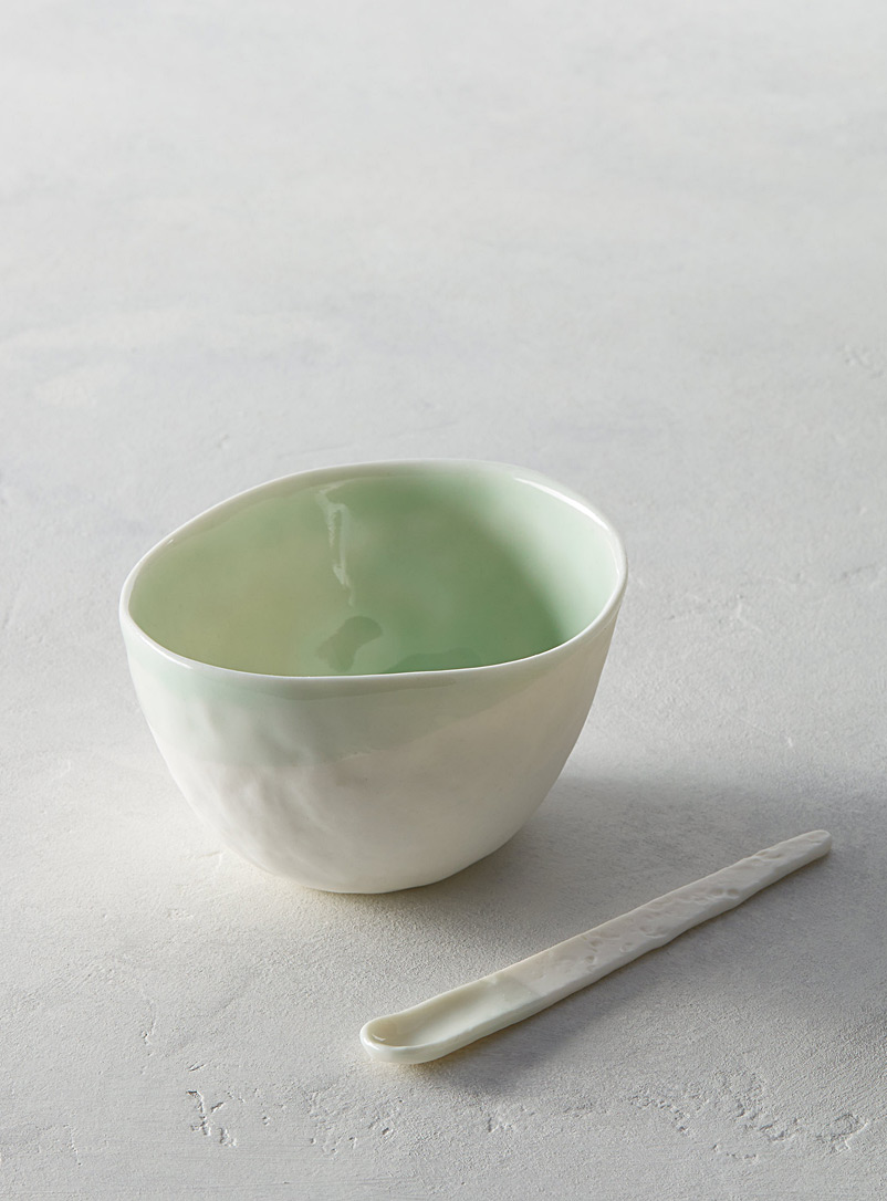 Atelier Marie-Hélène Robillard Green Medium moss bowl set 2-piece set