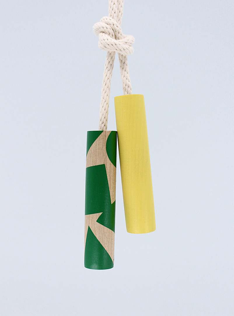 Des enfantillages Green and Yellow Skipping rope and jumping elastic duo