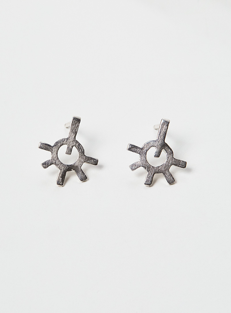 PAR ICI Jewellery Silver Burst Earrings