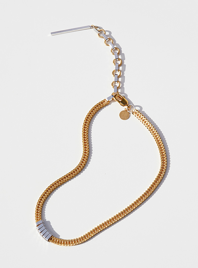 PAR ICI Jewellery Gold Flat Chain Necklace