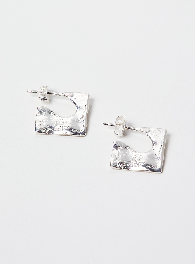 PAR ICI Jewellery: Les boucles d'oreilles petits carrés Argent