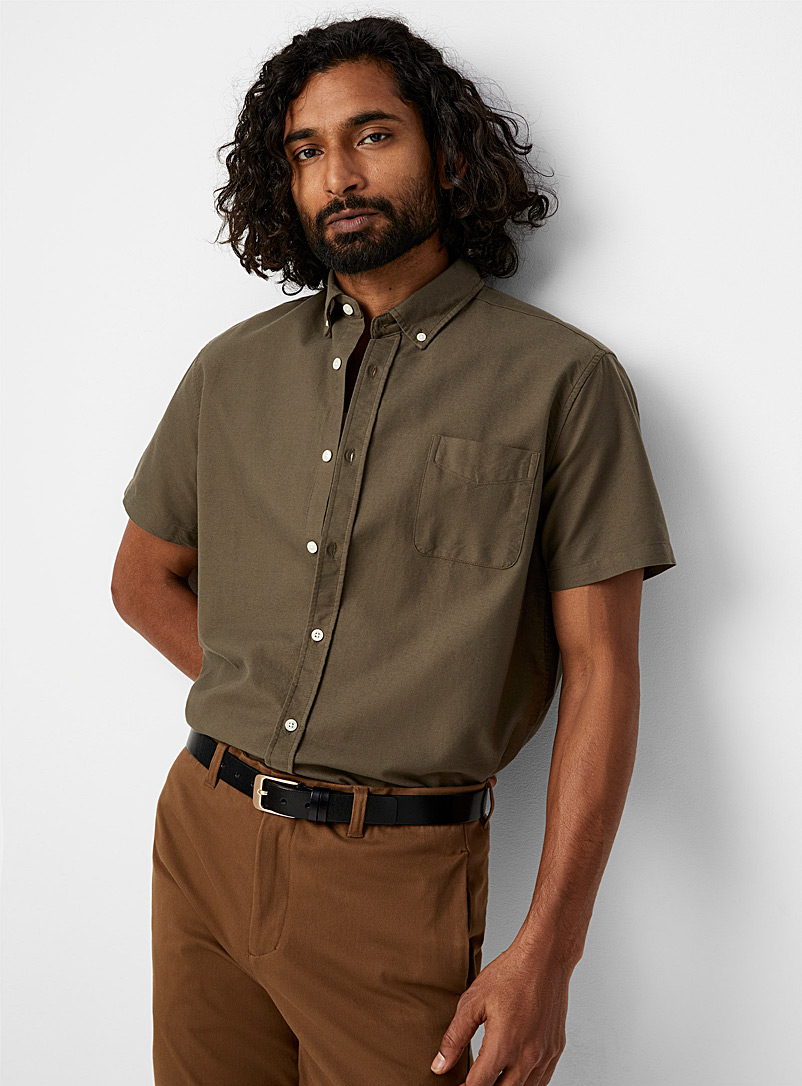 Frank And Oak: La chemise oxford Jasper Vert pour homme